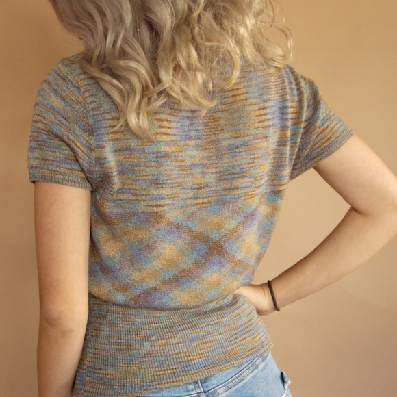 Y2K Veri Peri Melange Wrap Baby Tee - Picture 8 of 14